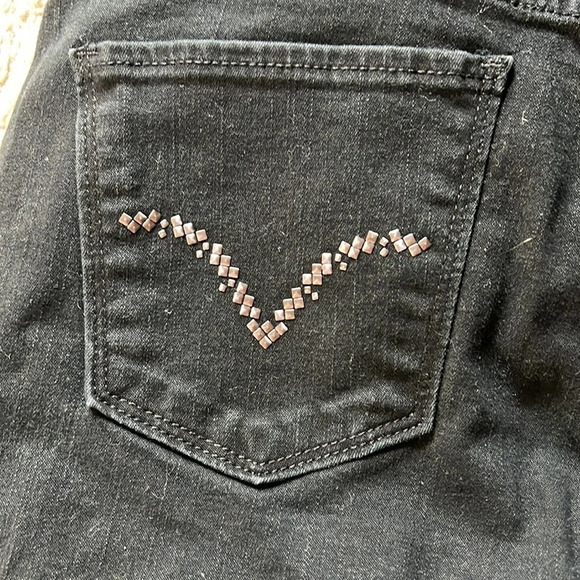 Levi’s perfectly slimming 512 bootcut EUC Black sz6 mid rise embellished pockets - Picture 5 of 7